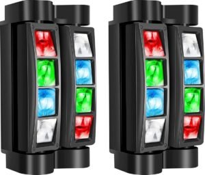 Discolampen Set voor Kinderen – Mini Spider Podiumlampen – Bewegingsgeactiveerde Kleurenlichtshow – Discoverlichting voor Kinderfeestjes en Thuis