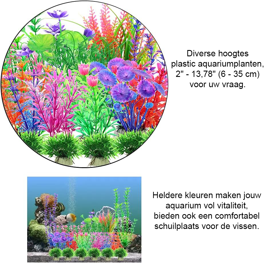 Kunstmatige aquariumplanten set – realistische decoratieve waterplanten voor aquarium decoratie
