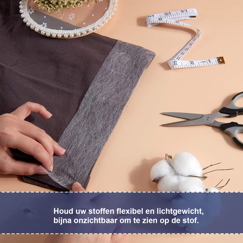 Witte strijkbare zoomtape van 30 meter, 6 cm breed, voor jeans, broeken, kleding en gordijnen zonder naaien, inclusief meetlint