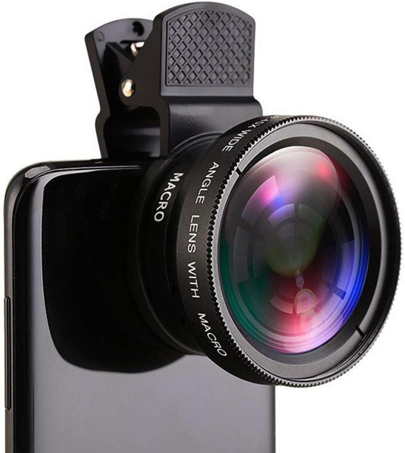 0.45X groothoeklens en 12.5X macrolens voor smartphone, HD clip-on cameralens voor iPhone, Samsung en Android fotografie