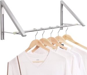 Wanddroogrek – Uittrekbaar Kledingrek voor Kleding en Handdoeken – Ruimtebesparend en Opvouwbaar – Aluminium Constructie
