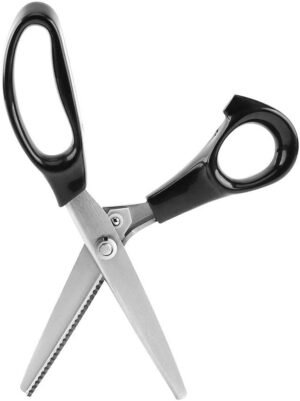 Driehoekschaar met comfortgrepen, zigzagschaar voor hobby en kleermakers met ergonomisch design en nauwkeurig knippen