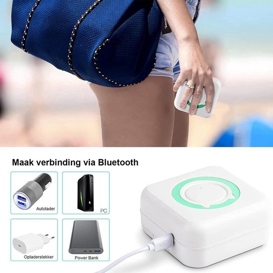 Draagbare thermische fotoprinter voor smartphone met Bluetooth, compact en draadloos afdrukken