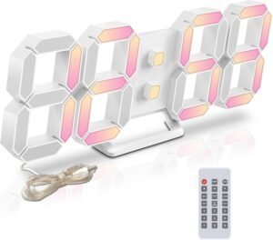 Digitale Klok – Met Temperatuurweergave – Helder Display met Instelbare Helderheid – Afstandsbediening en Compact Ontwerp