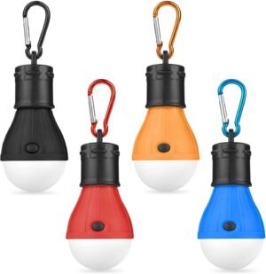 LED campinglampen 4 stuks met karabijnhaak