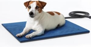Verwarmingsmat voor Honden en Katten 50 x 65 cm – Elektrische Verwarmingsdeken voor Huisdieren – Zachte Dierenmat met Constante Temperatuur