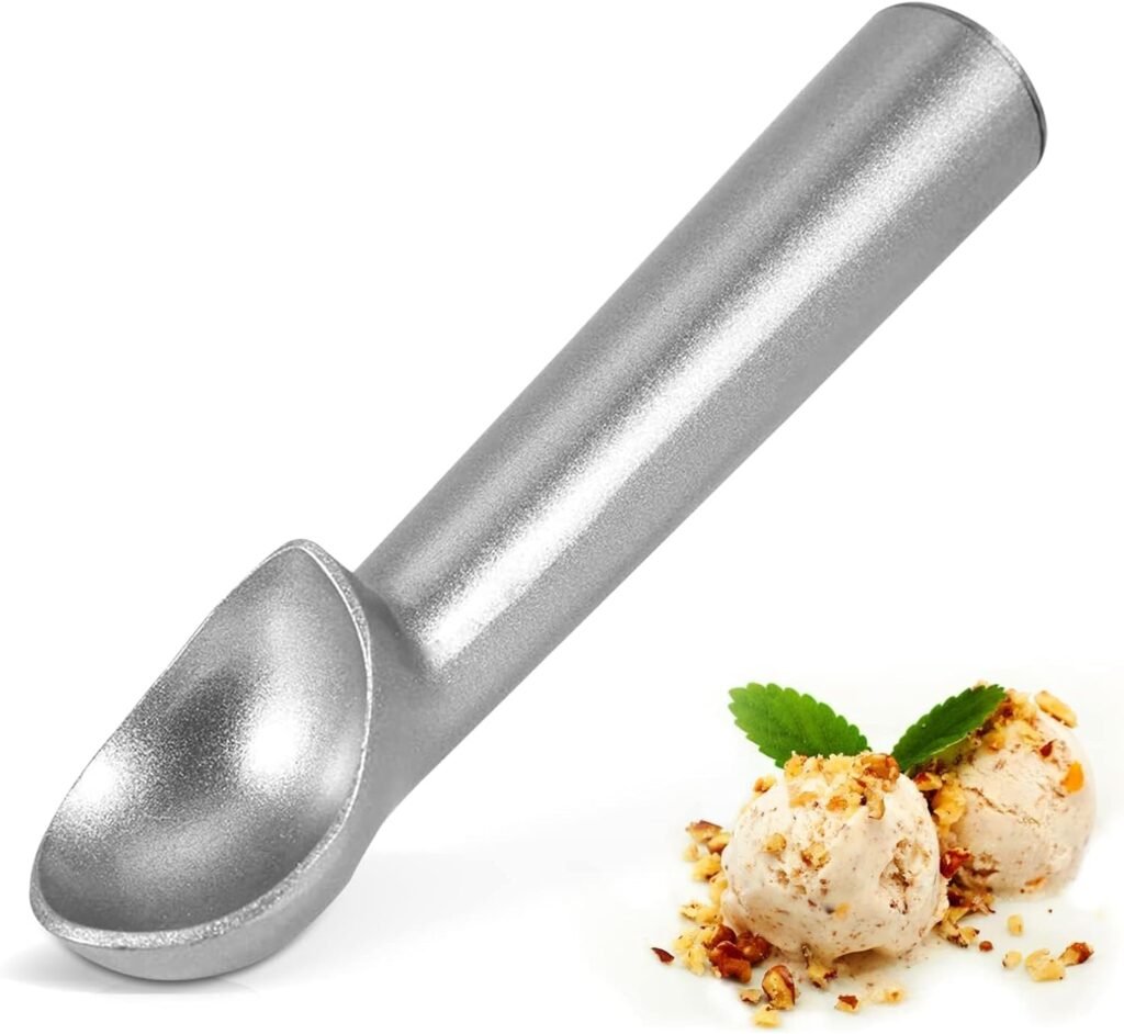 Roestvrijstalen ijslepel voor ijs, sorbet en desserts, vaatwasmachinebestendig en ergonomisch ontwerp