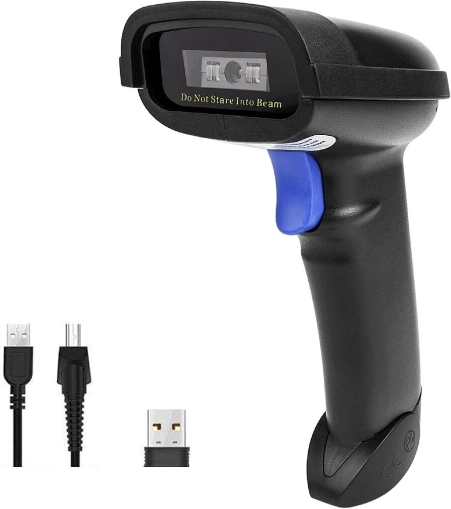 Draadloze Bluetooth CCD barcodescanner 1D met USB voor iOS, Android en computer