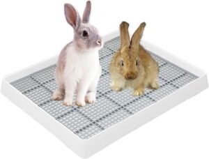 Kattentoilet met Afneembaar Dak – Huisdiertoilet met Schepje – Geurcontrole en Gemakkelijk Onderhoud – X-Large Wit 38 x 30 x 6 cm