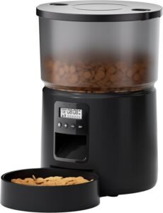 Automatische Kattenvoederautomaat – Programmeerbare Maaltijden met Droogmiddel – Gezond Eetpatroon – 3 Liter, 4 Maaltijden per Dag