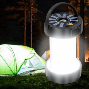Zonne-energie Campinglantaarn – Waterdichte Buitenlantaarn voor Noodgevallen – Draagbare LED Verlichting voor Kamperen en Outdoor-gebruik