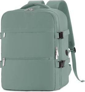 Cabin Backpack 45x36x20 cm Groen – EasyJet Onderstoel Handbagage Rugzak – Waterafstotende Reistas – Lichtgewicht Cabin Bag voor Dames en Heren