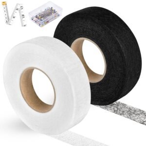 Opstrijkbaar Meetlint 150 cm – Gordijn Meetlint en Kledingmeetlint – Flexibel en Duurzaam – Wit met Zwarte Markeringen