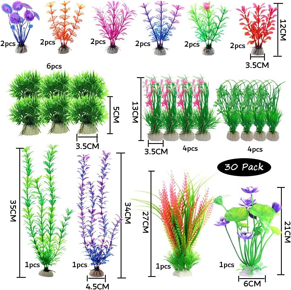 Kunstmatige aquariumplanten set – realistische decoratieve waterplanten voor aquarium decoratie