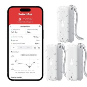 Digitale Kamerthermometer Hygrometer – Temperatuur- en Luchtvochtigheidsmeter – Draadloos met Groot LCD-Scherm – Lange Batterijduur