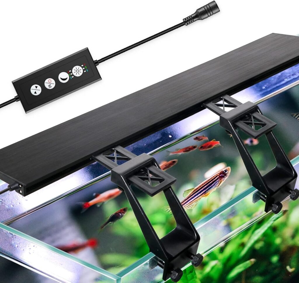 Aquarium LED verlichting met instelbare helderheid, waterbestendig en energiezuinig voor planten en vissen