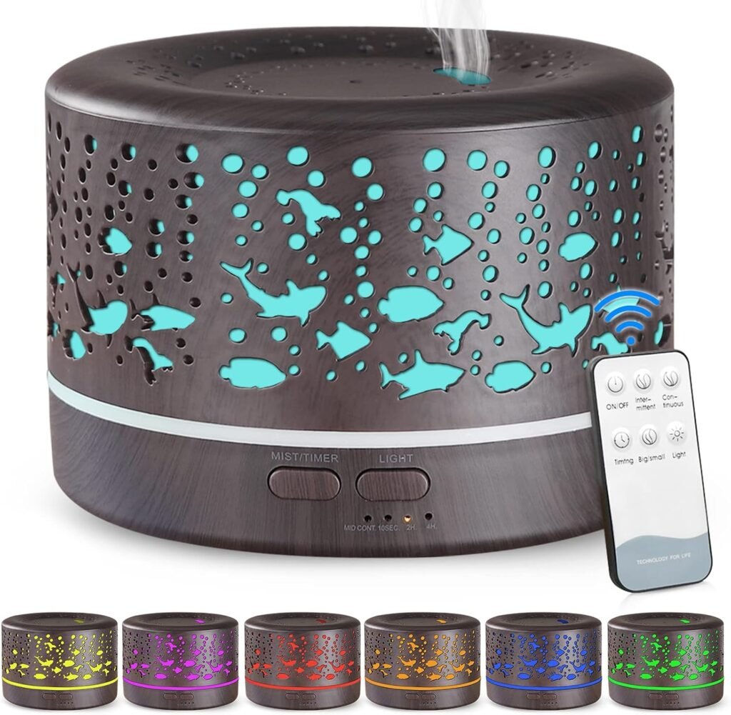 Ultrasone luchtbevochtiger en aroma diffuser voor aromatherapie in de slaapkamer