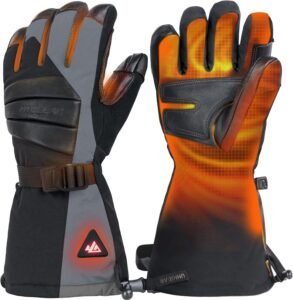 Verwarmde Handschoenen voor Dames en Heren – Elektrische Ski- en Winterhandschoenen – Waterdicht met Touchscreenfunctie – 3 Warmtestanden, 2200 mAh Batterij en Thinsulate Isolatie