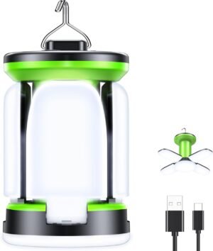 Oplaadbare campinglantaarn met LED-verlichting voor kamperen en buitengebruik