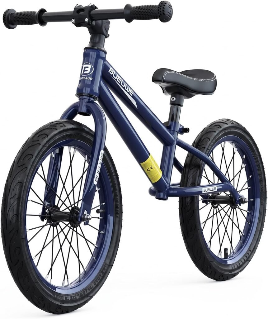 16 inch loopfiets voor kinderen van 4-8 jaar met lichtgewicht stalen frame, verstelbaar zadel en pneumatische luchtbanden