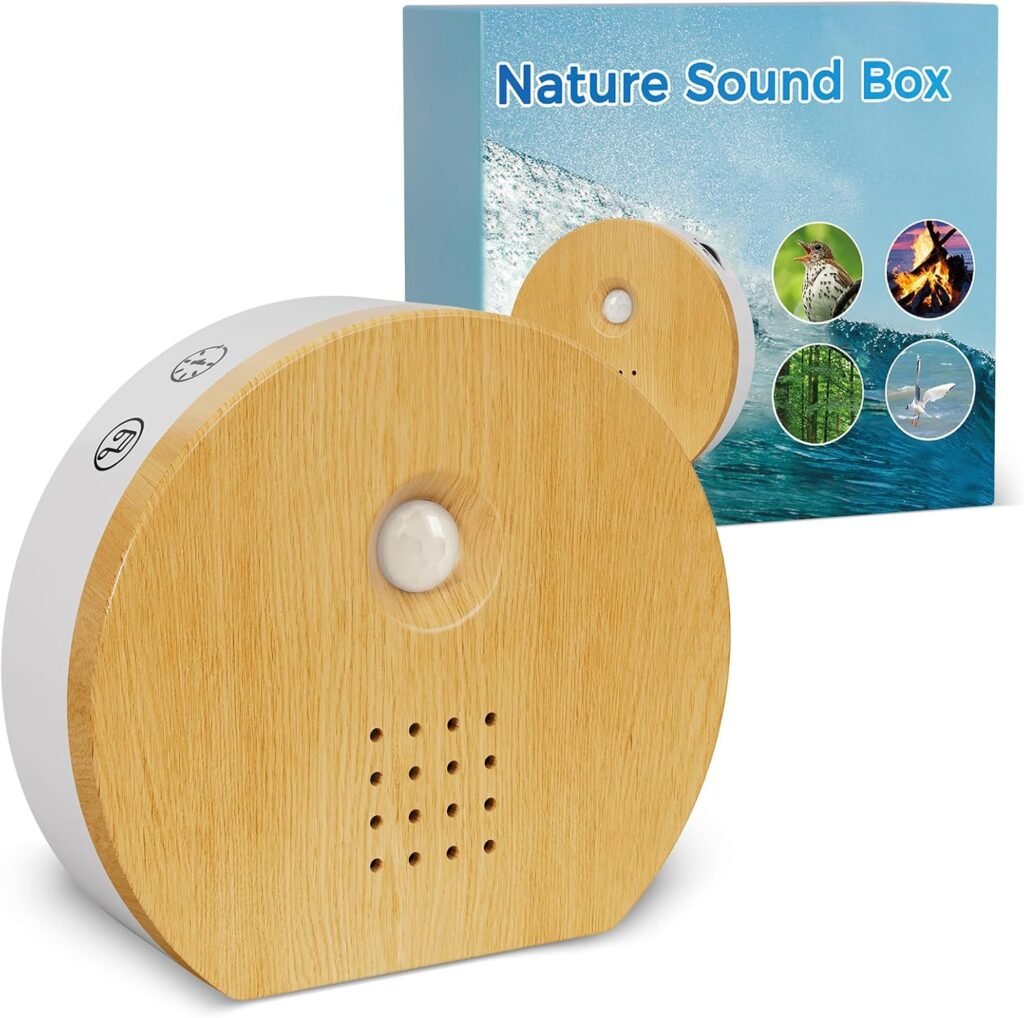 Natuurgeluiden box met bewegingssensor, 9 vogel- en natuurgeluiden, oplaadbaar met volume- en timerfunctie voor badkamer en toilet