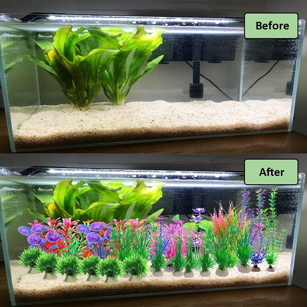 Kunstmatige aquariumplanten set – realistische decoratieve waterplanten voor aquarium decoratie