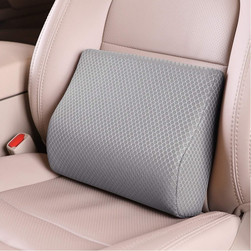 Lendensteun kussen van memory foam voor auto met verstelbare rugondersteuning voor de autostoel