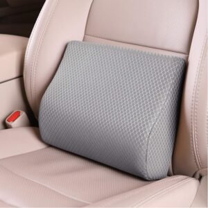 Lendensteun Kussen voor Auto – Memory Foam Rugkussen – Verstelbare Rugondersteuning voor Autostoel – Ergonomisch Zitcomfort bij Lange Ritten