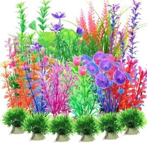 Kunstmatige Aquariumplanten – Realistische Decoratieve Waterplanten – Natuurlijke Uitstraling – Set voor Aquarium Decoratie