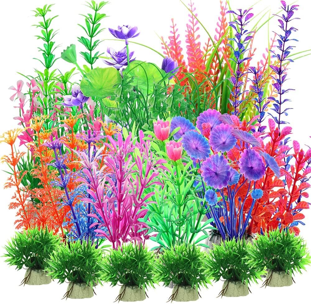 Kunstmatige aquariumplanten set – realistische decoratieve waterplanten voor aquarium decoratie