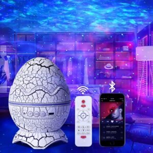 Dinosaurus Nachtlamp met Sterrenprojector – Nachtlicht voor Kinderen en Volwassenen – Meerkleurige Slaapkamerverlichting met Afstandsbediening – USB Oplaadbaar