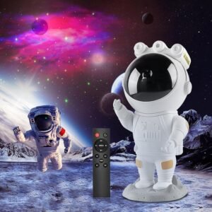 Sterrennachtlicht met Astronautenprojector en Afstandsbediening – Sterrenhemel Projector voor Kinderen – Rustgevende Slaapkamerverlichting – Blauw Wit