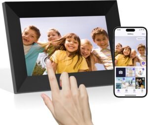 Digitale Fotolijst met Touchscreen en Wifi – Elektronisch Fotolijstje met Automatische Draaifunctie – Geschikt voor Wandmontage