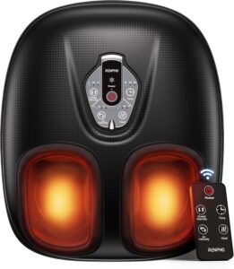 Voetmassageapparaat met Verwarming – Shiatsu Voetmassager met Compressie – 3 Intensiteitsniveaus – Elektrisch Massageapparaat voor Voeten