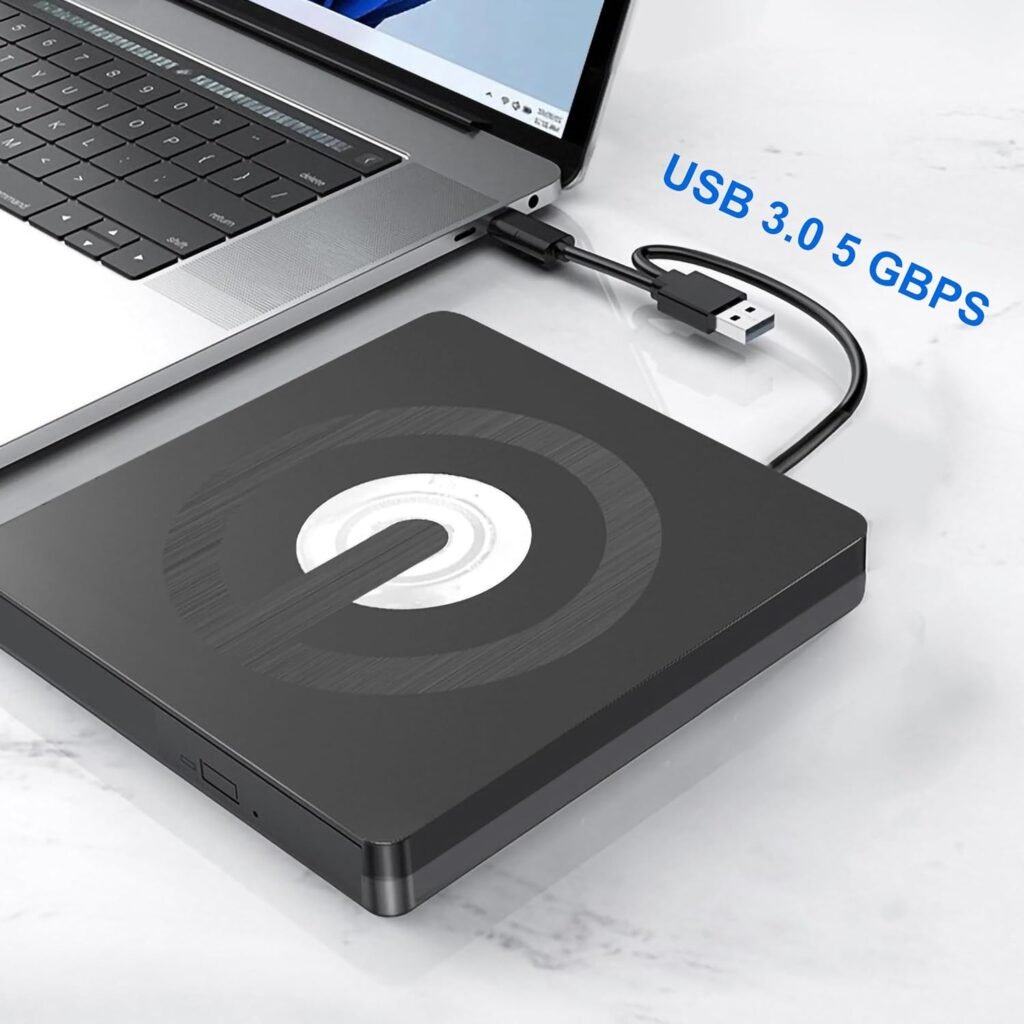 Extern dvd-station USB 3.0 en USB 2.0, externe cd- en dvd-speler met optische drivebehuizing voor laptop, 12,7 mm en 9,5 mm DVD-RW-drive