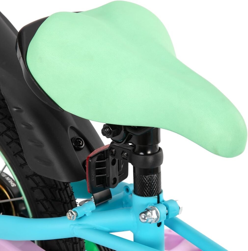 Kinderfiets 12 inch voor meisjes en jongens met mandje, zijwieltjes en verstelbaar zadel om veilig te leren fietsen