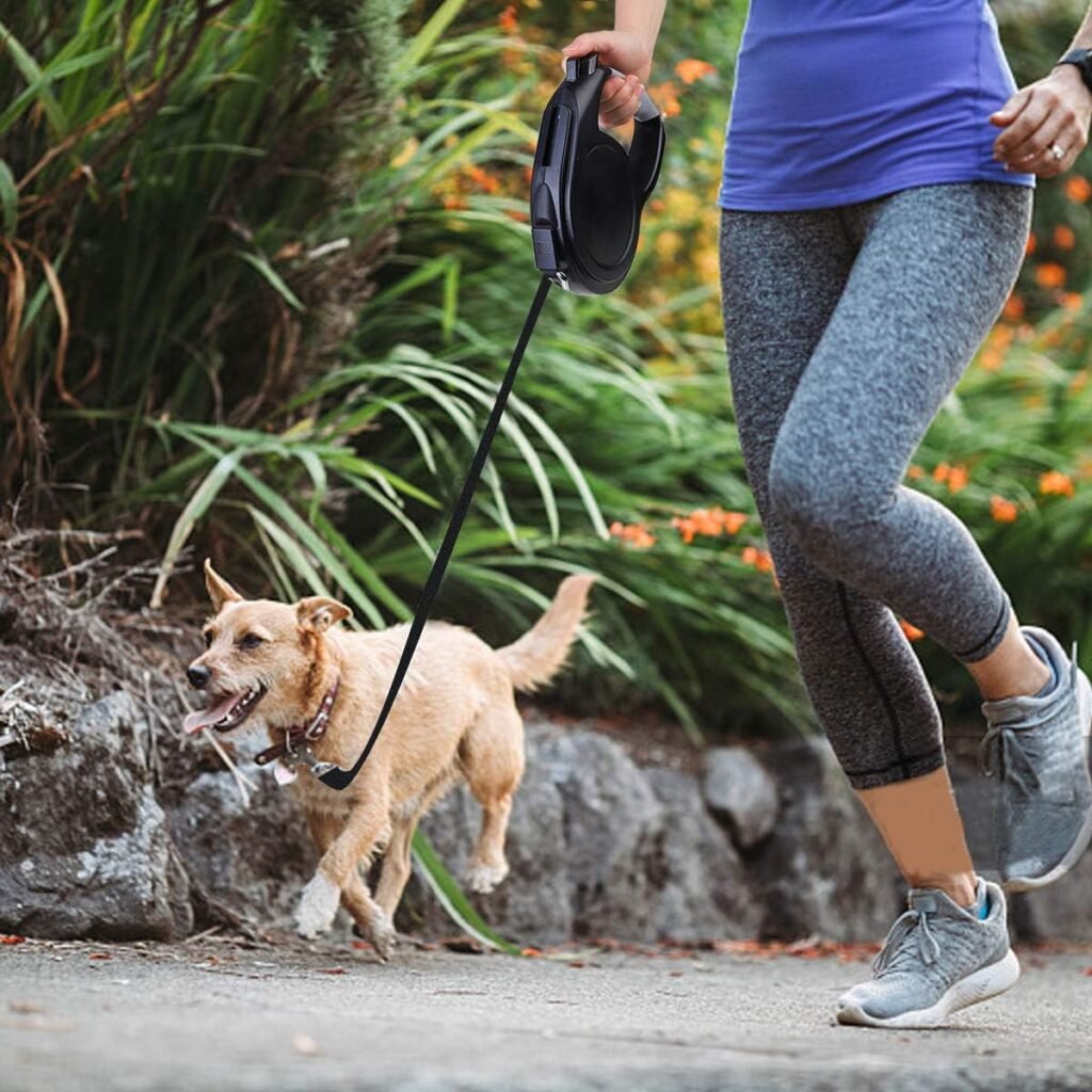 Uittrekbare hondenriem van 8 meter met ergonomische handgreep voor wandelen, hardlopen en training