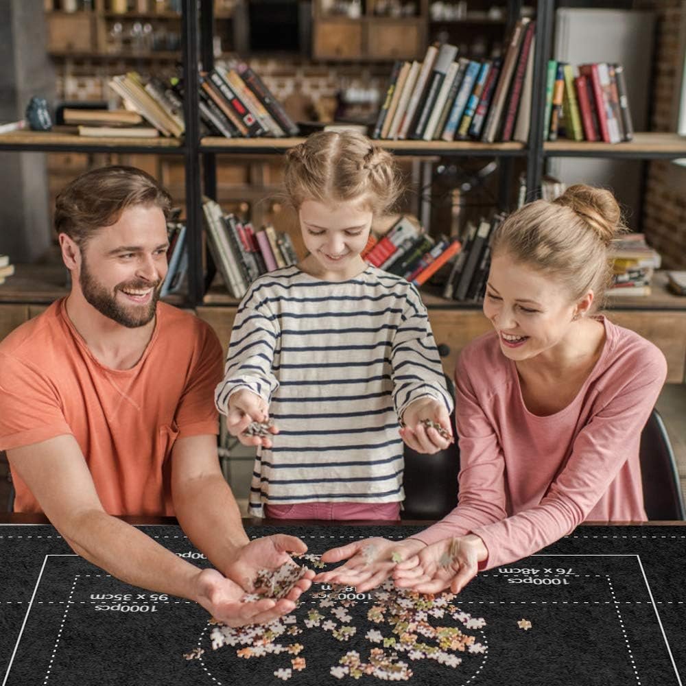 Puzzelmap met puzzelmat en vilten ondergrond voor puzzels en creatief spel