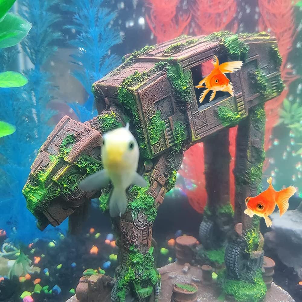 Aquariumdecoratie met schildpadmotief voor vissen en aquarium inrichting