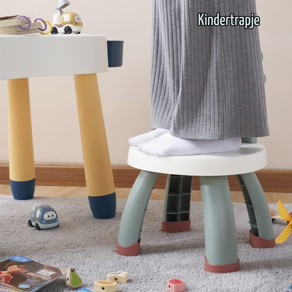 Groene kunststof dinosaurus kinderstoel met zithoogte van 25,5 cm, lichtgewicht en BPA-vrij, voor binnen en buiten