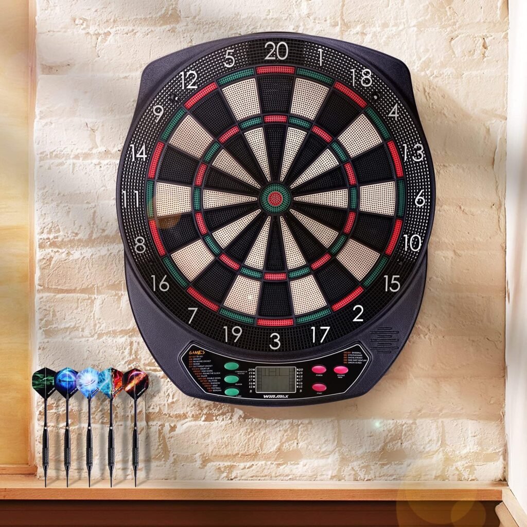 Digitaal dartbord met darts, LED-display, meerdere spelmodi, geluidsfeedback en adapter