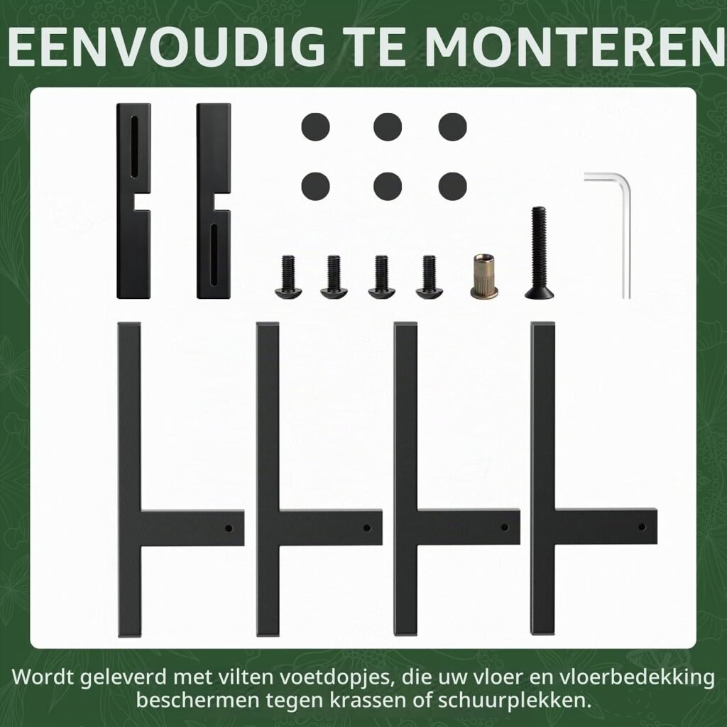 Zwarte metalen plantenstandaard in mid-century stijl voor bloempot van 20,5 cm, geschikt voor binnen en buiten