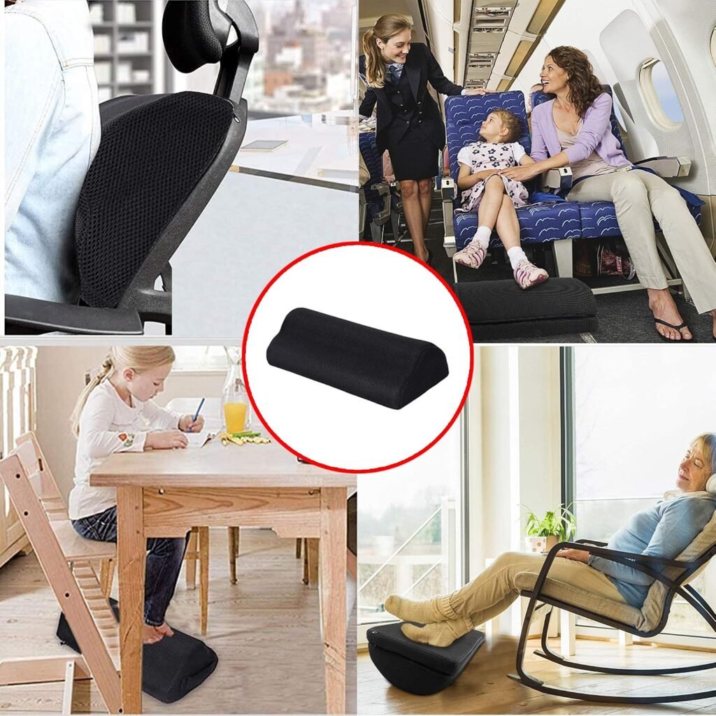 Verstelbare ergonomische voetensteun voor bureau voor een comfortabele zithouding en ondersteuning van voeten en benen