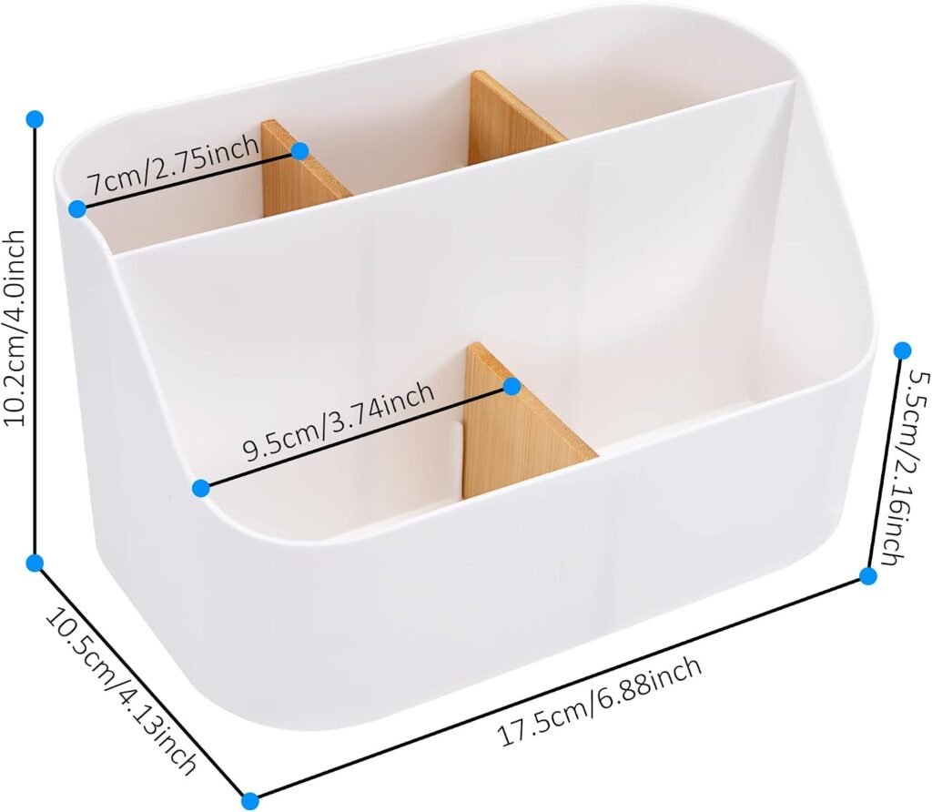 Bureau organizer wit met afstandsbedieninghouder en pennenhouder