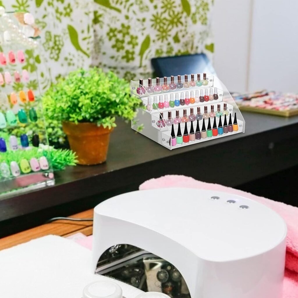 Transparante nagellakhouder voor het overzichtelijk organiseren en opbergen van nagellak en cosmetica