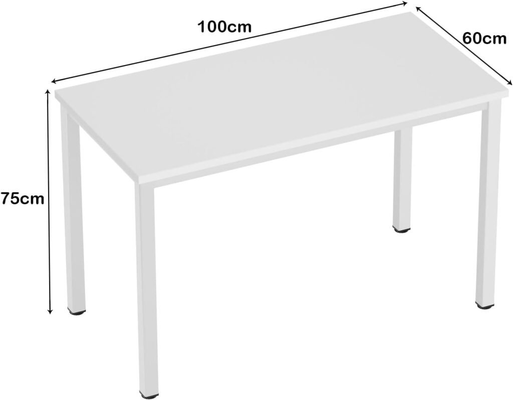 Computerbureau 80x40x75 cm als functionele werktafel voor thuiswerken en studeren