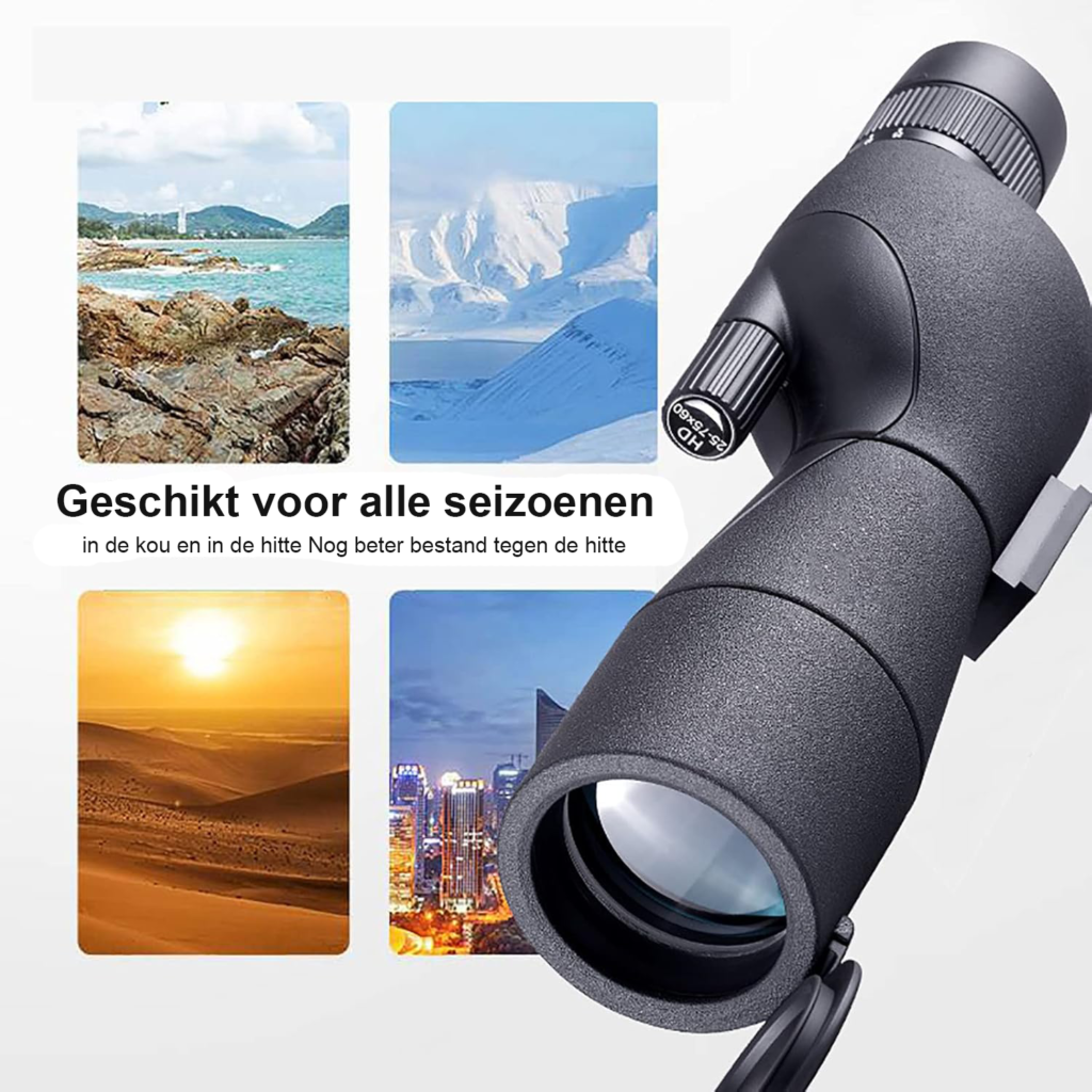 Monoculaire telescoop 60 mm met BAK4 HD-oculair, statief en adapter voor vogels kijken en astronomie
