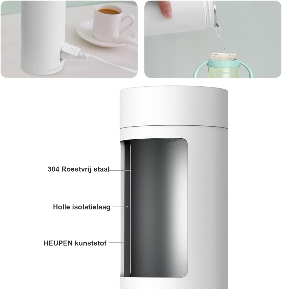 Draagbare elektrische mini waterkoker van roestvrij staal met automatische uitschakeling voor koffie, thee en camping