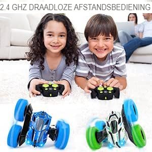 RC auto 4WD offroad speelgoedauto met afstandsbediening en verlichting voor kinderen