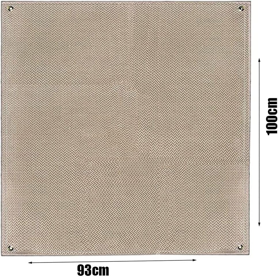 Opvouwbare hittebestendige vuurpitmat 100x93 cm voor bescherming van de tuin en onder een vuurkorf